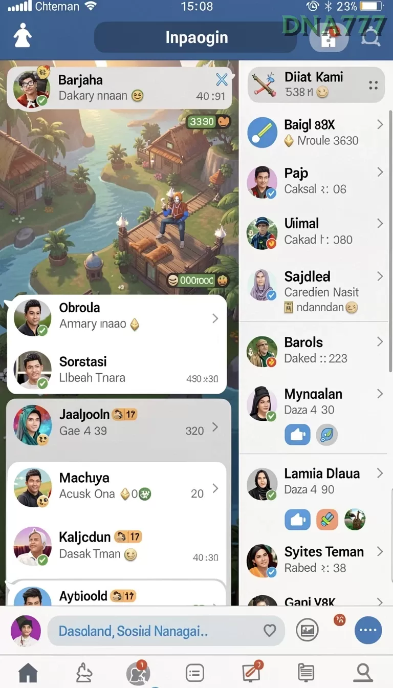 Cuplikan layar 9SL — menu navigasi